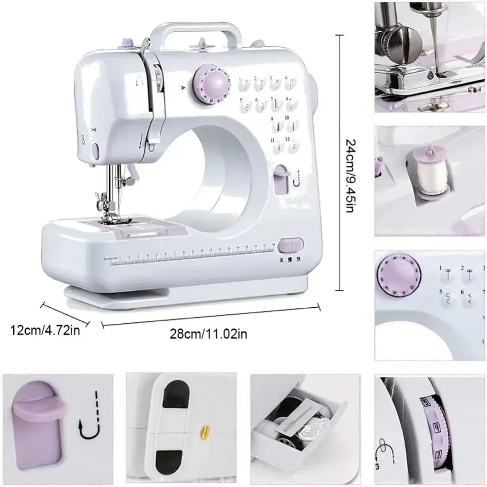 Automatic Electric Sewing Machine DIY Mini Overlock Sewing Machine Multifunction Portable Handheld Sewing Machine Household