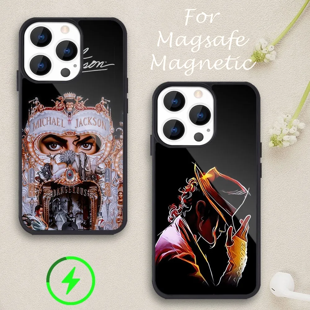 Singer M-Michael Jackson Phone Case For iPhone 15 14 13 12 11 Pro Max Plus For Magsafe Magnetic Wireless Charge Cover