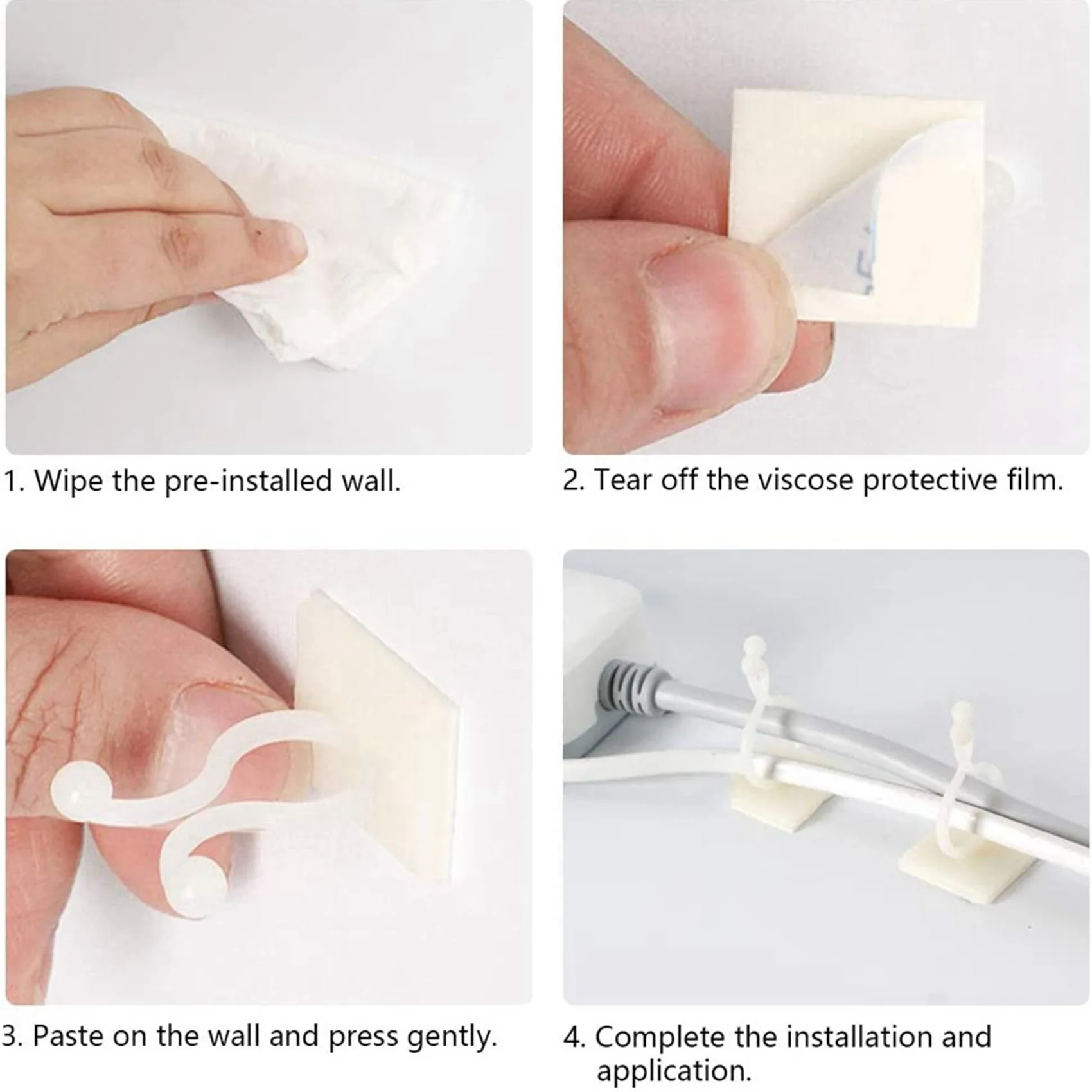 ABJI-100PCS Invisible Wall Vines Fixture , Plant Climbing Wall Fixture Clips, For Home Garden Wall Sticky Hook Middle