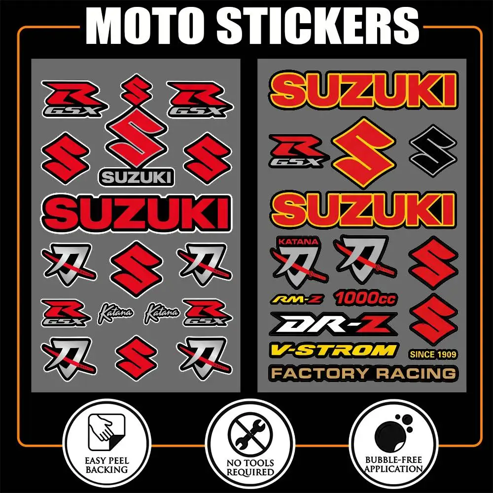 

for SUZUKI Safety Reflective Waterproof Auto Decal Scratch Cover Stickers Universal For Bike Helmet Mug Refrigerator