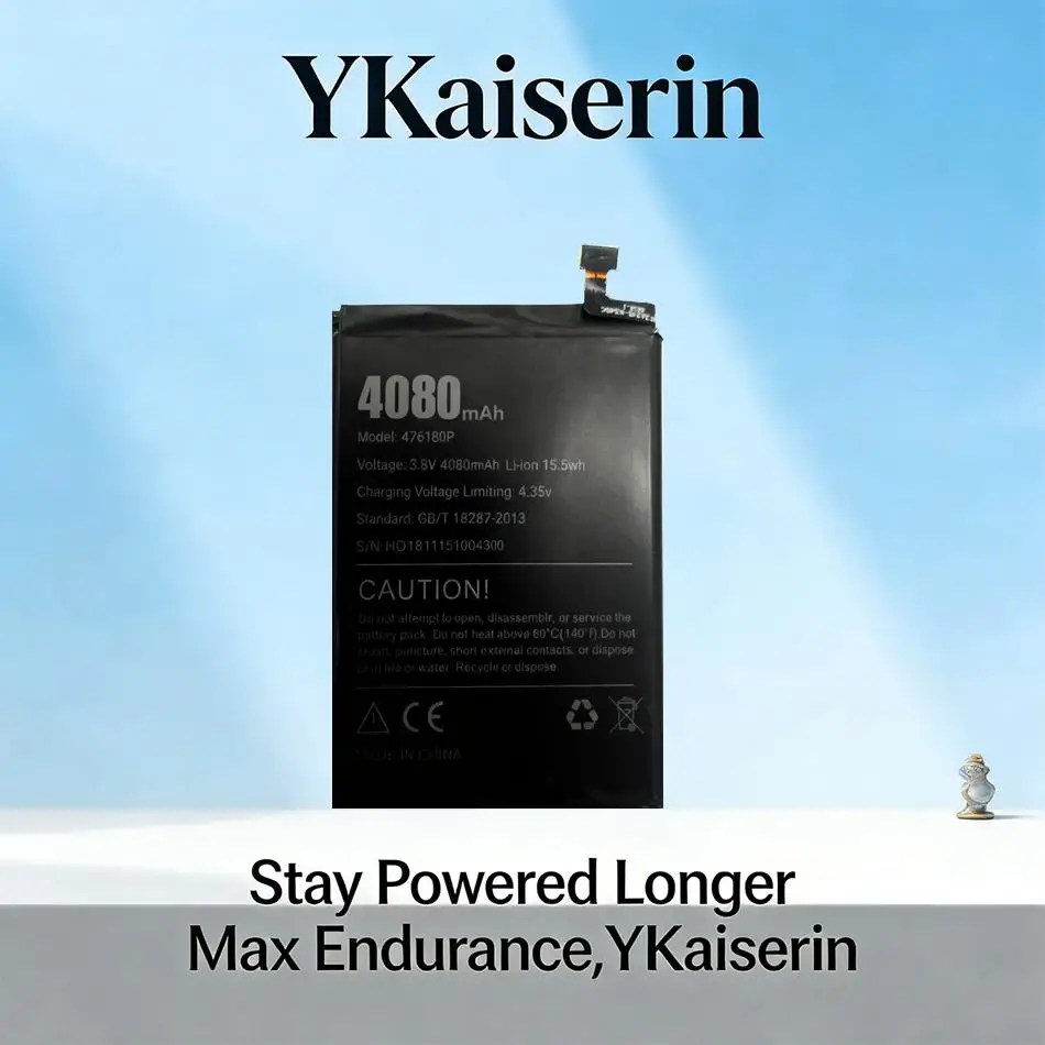 Надежный аккумулятор для Doogee 476180P и Vernee T3 Pro, безопасный, 4080 мАч