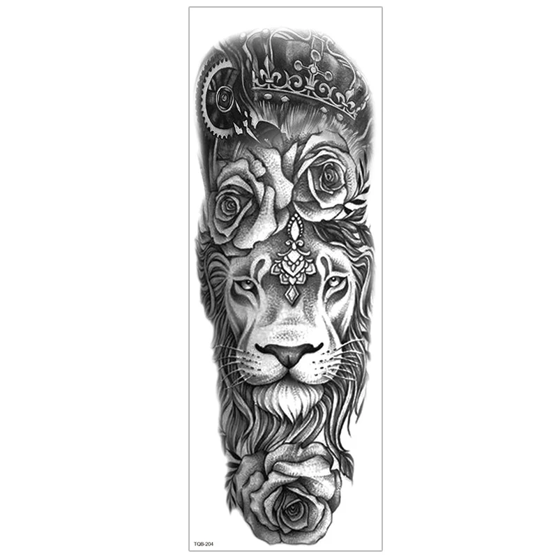 Dog Roma Clock Eye  Waterproof Temporary Tattoo Sticker Anubis Ancient Egypt Full Arm Fake Tatto Flash Tatoo Sleeve for Men Wome