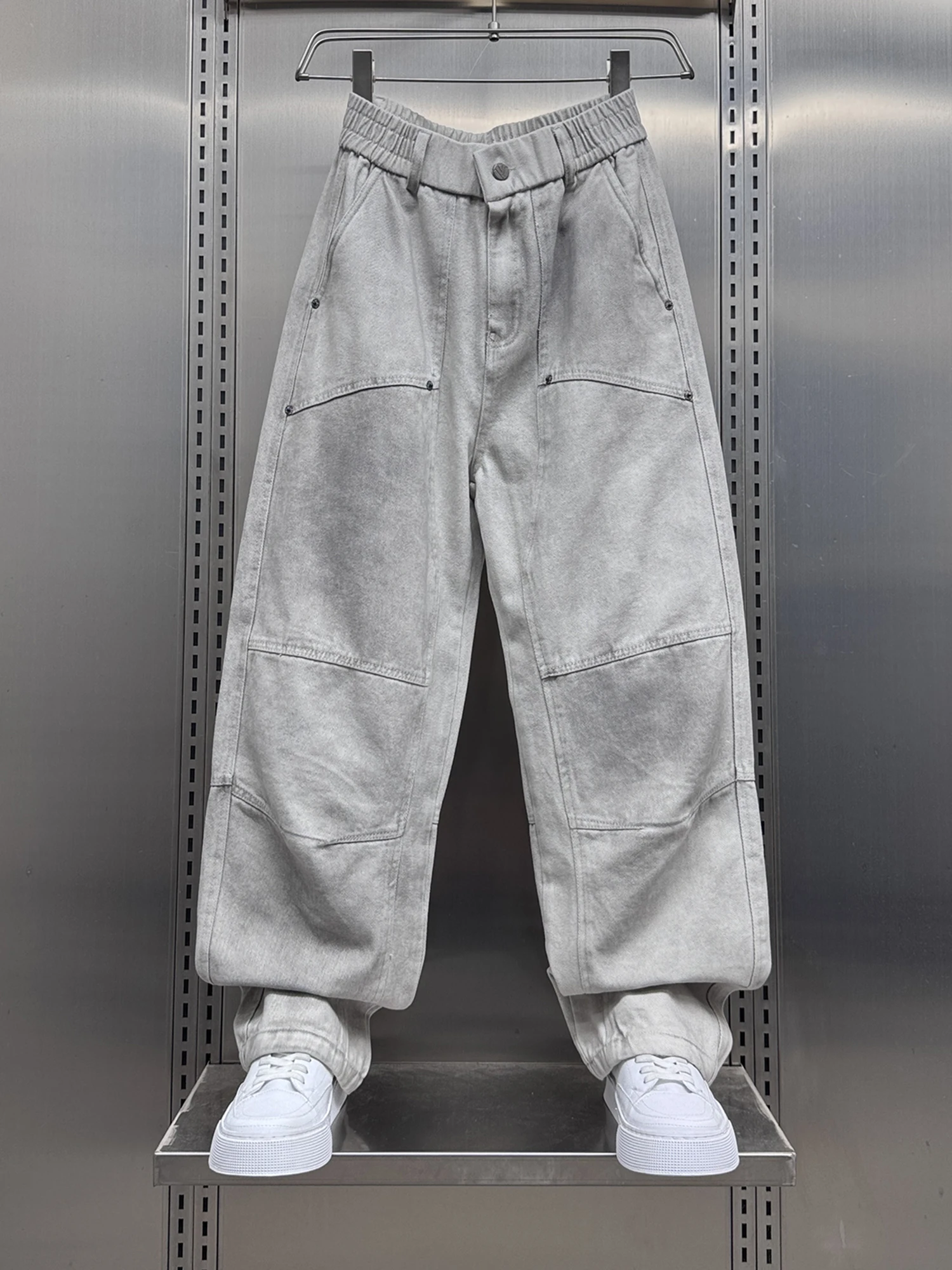 

Retro American Casual Straight Leg Pants Men's Trendy Loose Haome Workwear Long Trousers Autumn New Arrival Faionable Me...