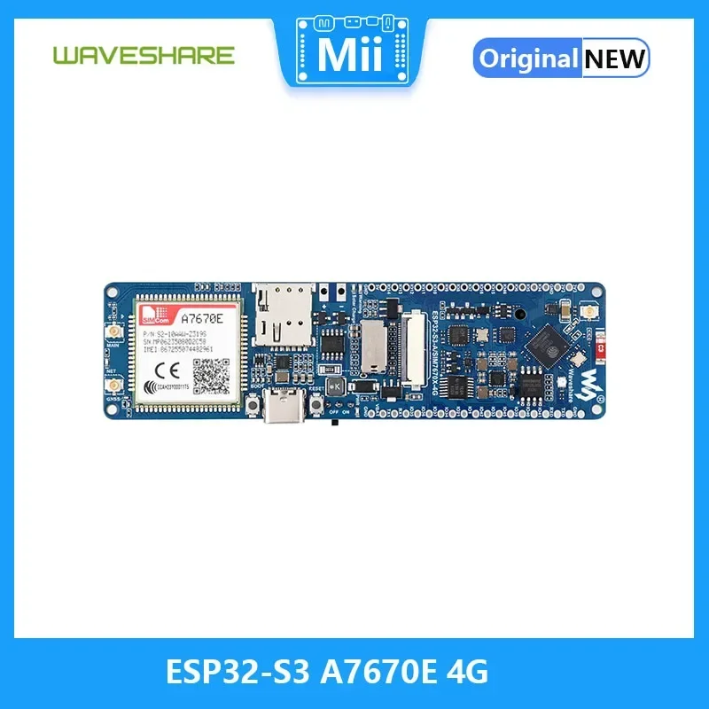 Waveshare ESP32-S3 A7670E 4G Development Board, LTE Cat-1 / 2G / WiFi / Bluetooth /Telephone Call/SMS/GNSS Positioning Support