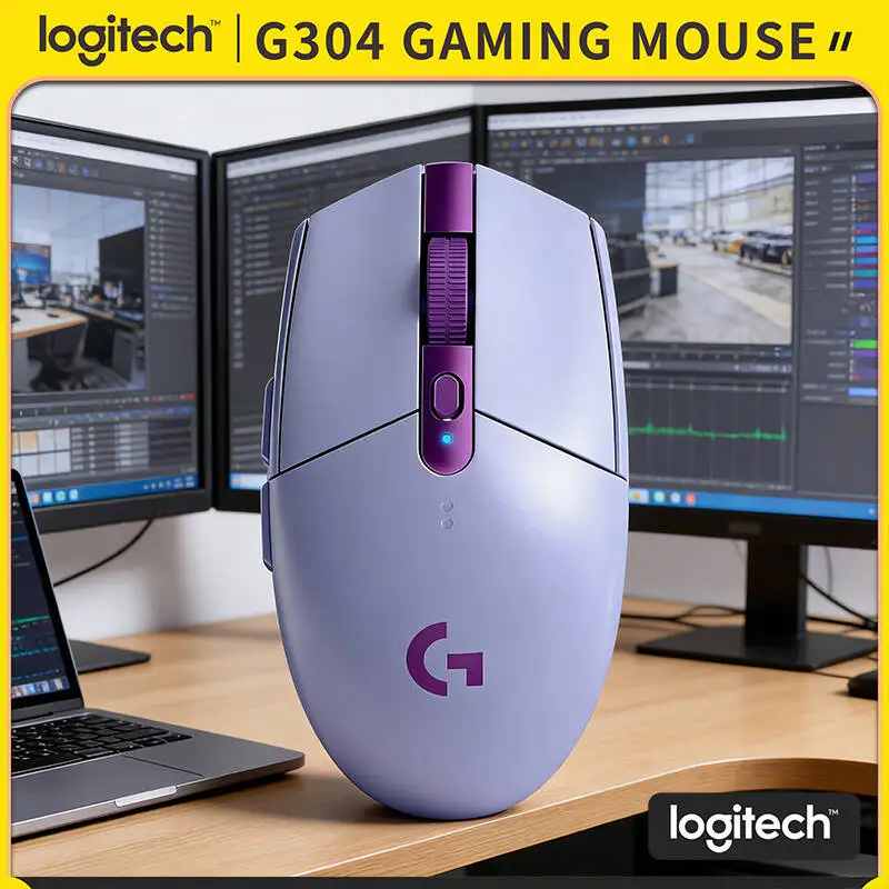 

Беспроводная игровая мышь Logitech G304 LIGHTSPEED, 12000 DPI, задержка 1 мс, сенсор HERO, 250 часов автономной работы, портативный дизайн, для домашних геймеров