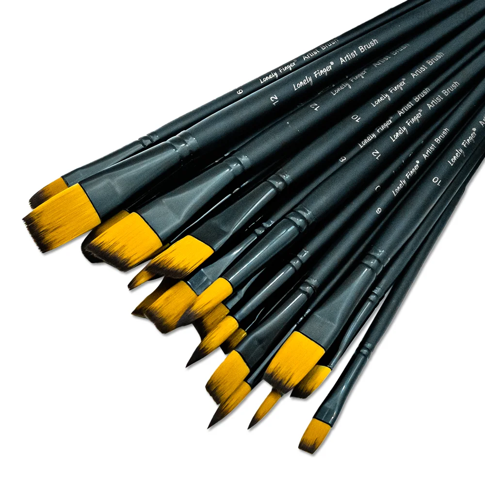 فرش طلاء بالألوان المائية، مجموعة فرش طلاء نايلون 6/30 قطعة، فرش رسم فنية للرسم الأكريليكي، فرش زيتية بألوان مائية احترافية #1