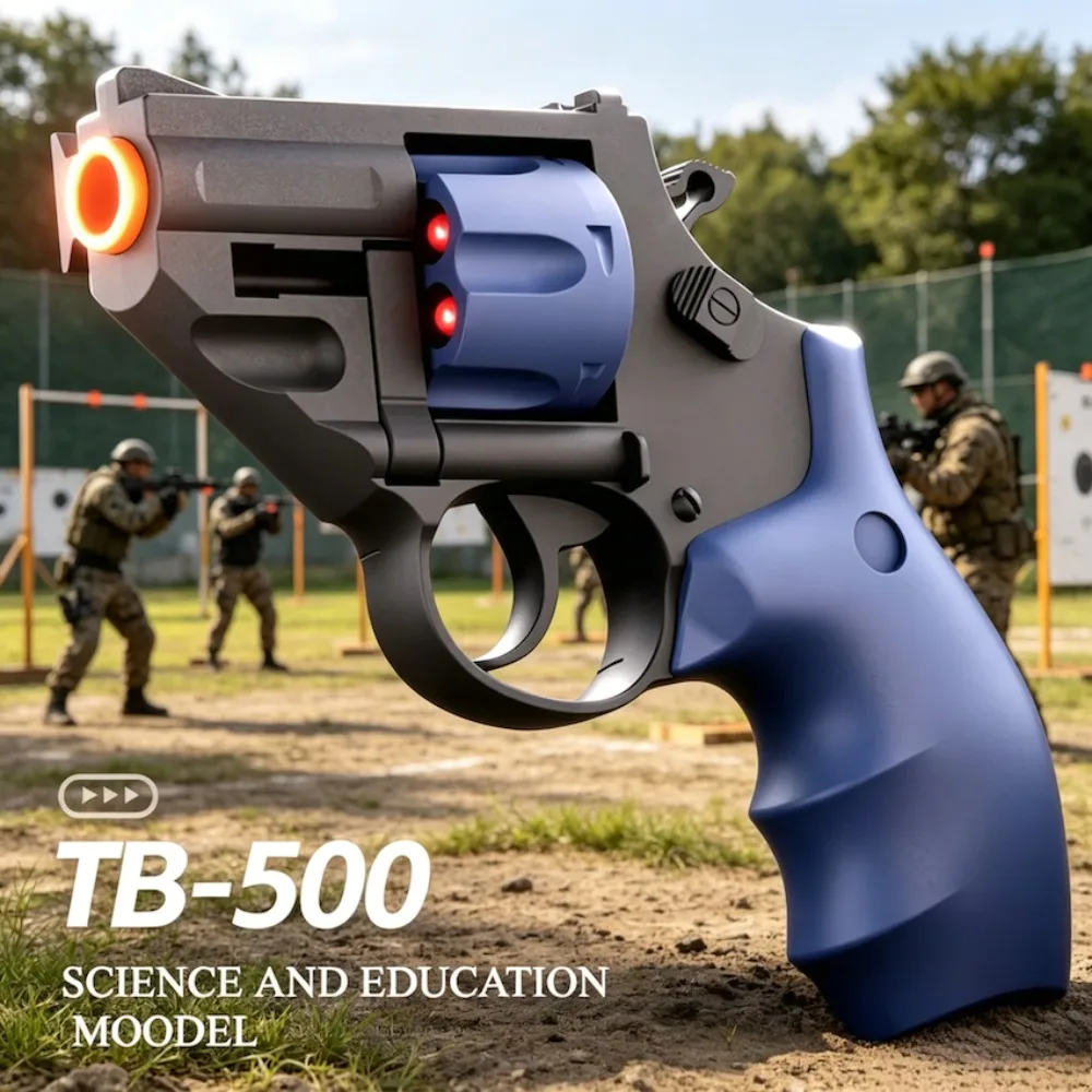 

Continuous Firing Revolver Toy Gun Mechanical Shell Eject Design Soft Bullet Launcher for Birthday Party & Competitive Shooting