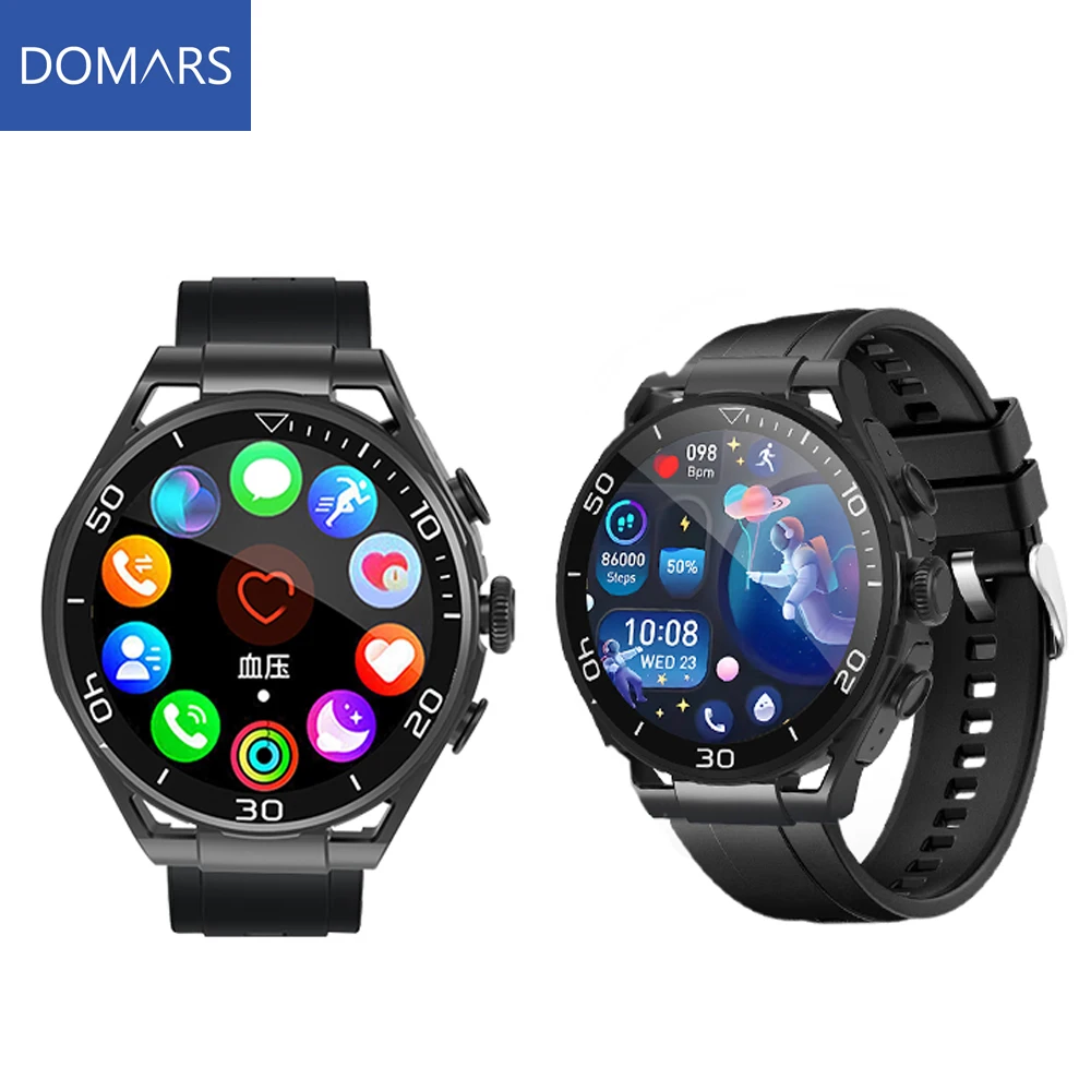 Domars 2 in 1 Unisex Smartwatch with Large Screen Bluetooth Calling Health Monitoring Fitness Tracker with Bluetooth Headset