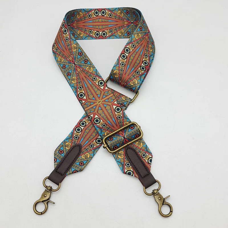 Bohemian Shoulder Strap Color Ethnic Fashion Bag Accessories One Shoulder Oblique Span Wide Strap Reduce Burden Adjustment Strap