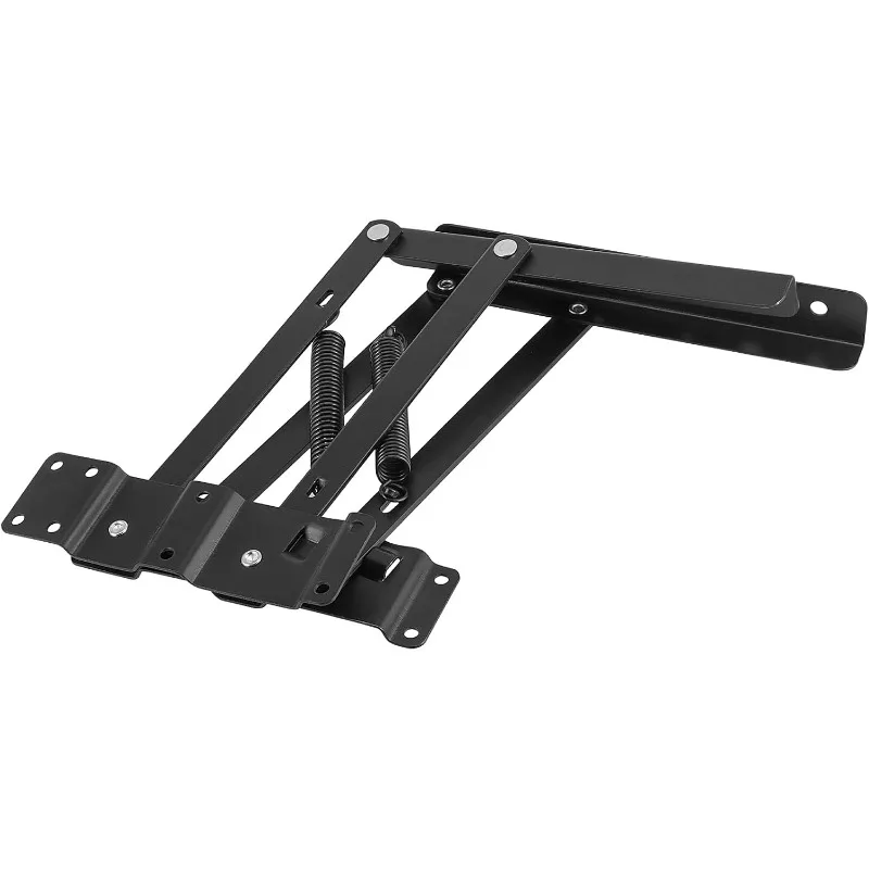 2Pcs Lift Up Coffee Table Hinge Black Spring Folding Lifting Mechanism Bracket Furniture Hardware For Tea Table Top Rack