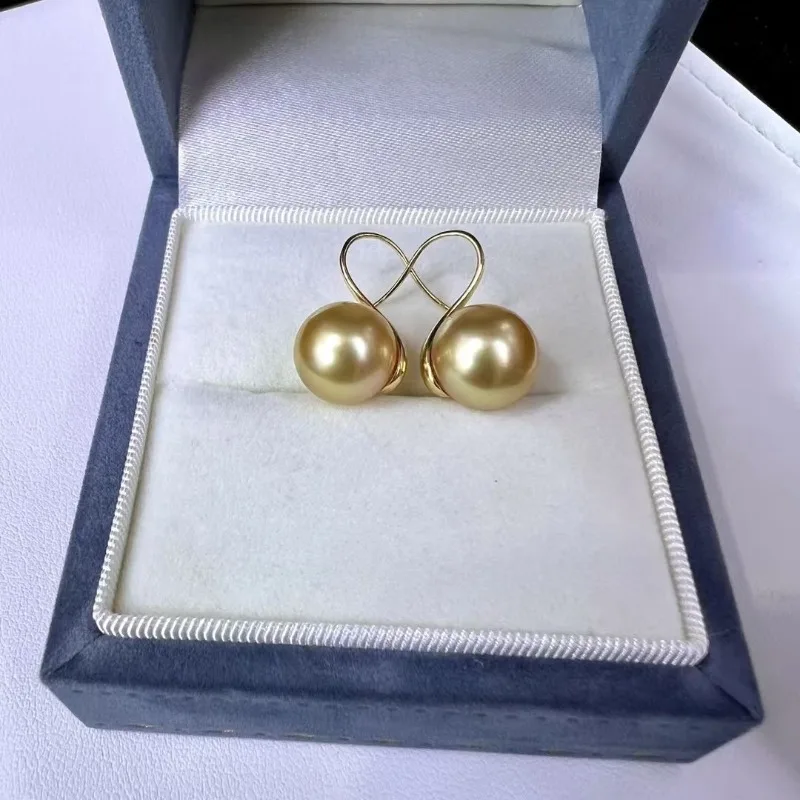 

Natural 11-12mm Pearl Earrings High Heels Temperament Ear Hooks Small Light Bulb Earrings