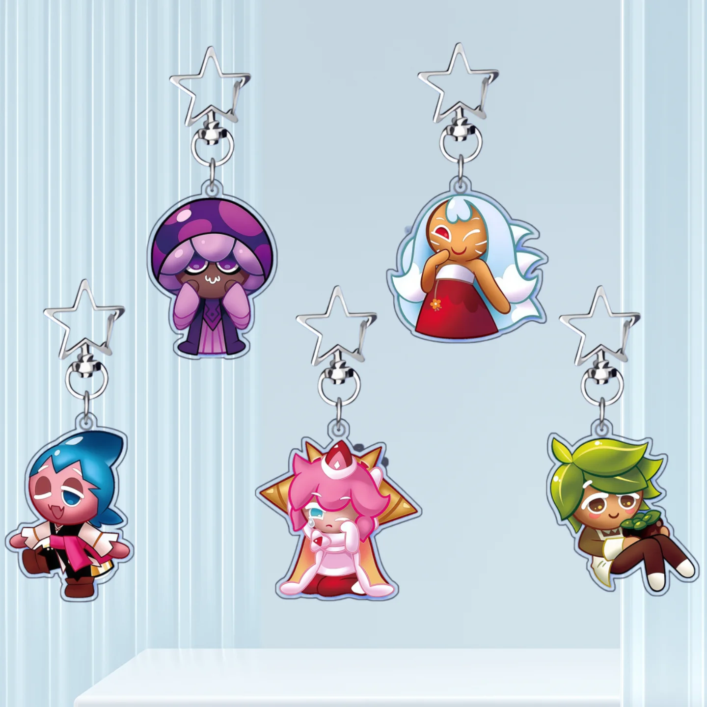 

Anime Character Image Acrylic Keychain for Kumiho Cookie Sorbet Shark Cookie Strawberry Crepe Cookie Herb Cookie Bag Accessories