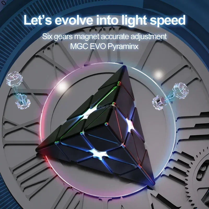 [ECube] YJ MGC EVO Pyraminx Magic Cube Magnetic 3x3x3 Pyraminx magic cube 3x3 Speed Cube Magnet Position System Cubo Magico
