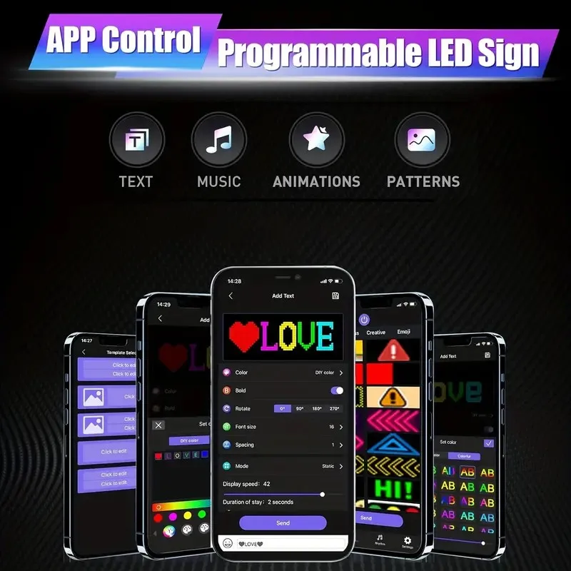 Demon Eyes Car LED Logo APP LED Matrix Pixel Panel Night Light DIY Programmable Flexible LED Display for Car Truck Accessorie