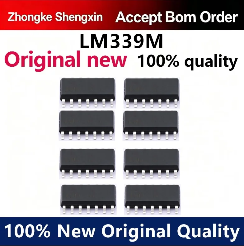 （5pcs-10pcs）Brand new original imported LM339 LM339M LM339MX four high-precision voltage comparator SOP-14
