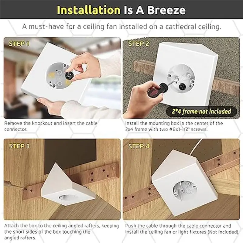 A76I-FB900-1 Ceiling Fan Fixture Mounting Box Ceiling Fan Mounting Box Fan Mounting Bracke