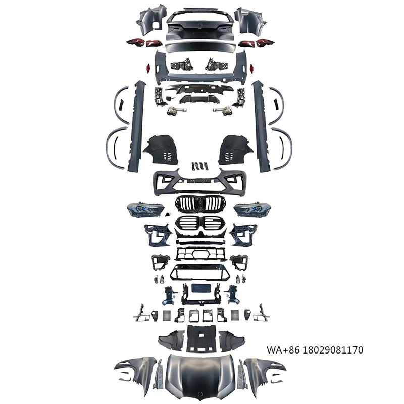 

For X5 E70 Body Kit 2007-2014 Upgrade to 2024 F95 X5M Model Bodykit Front and Rear Car Bumper Side Skirt