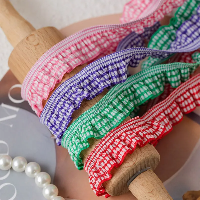 5/10 متر 20 مللي متر مطاطا اللون منقوشة تكدرت الدانتيل البوليستر التطريز شريط مرن DIY بها بنفسك الملابس الصدرية لوازم الخياطة المنزل ديكو #6