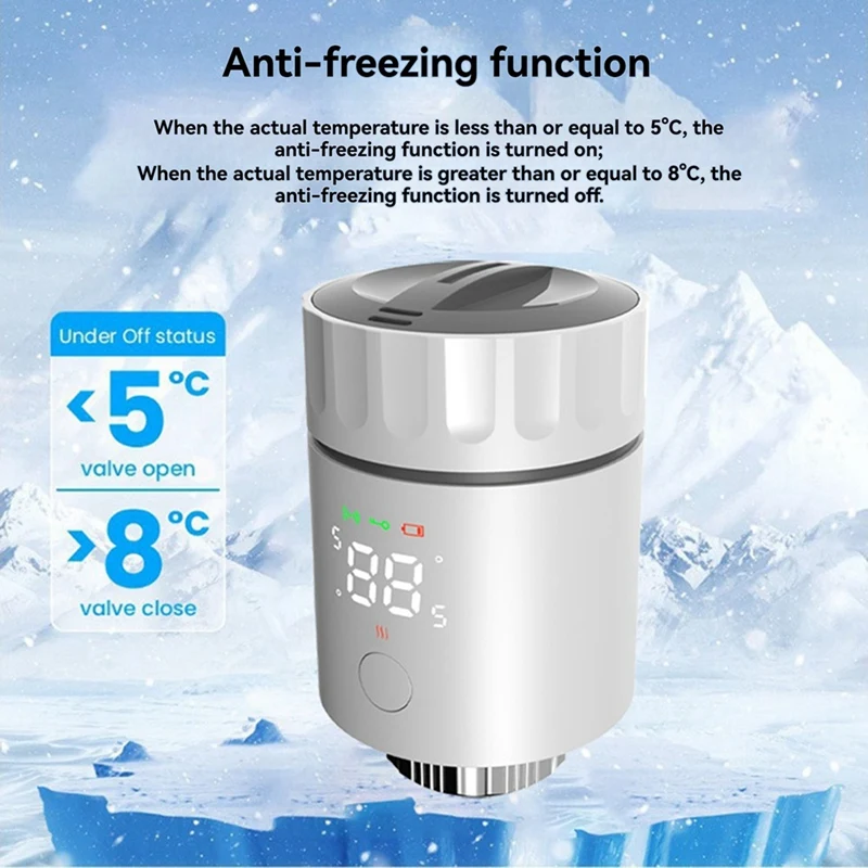 Tuya Wifi Smart Thermostat TRV Thermostatic Radiator Valve Actuator Smart Home Temperature Control Valve