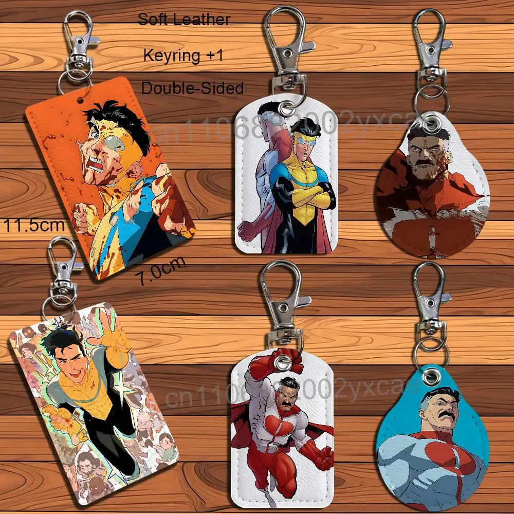 Atom Eve Omni-Man Invincible Holder For Bank Business Work Card Holder Student Card Case Bus Card Keychain
