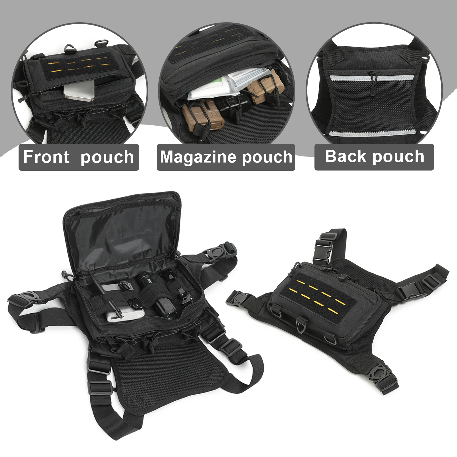 Tactical Vest Chest Bag Triple - Women'S Fashion Magazines review and price