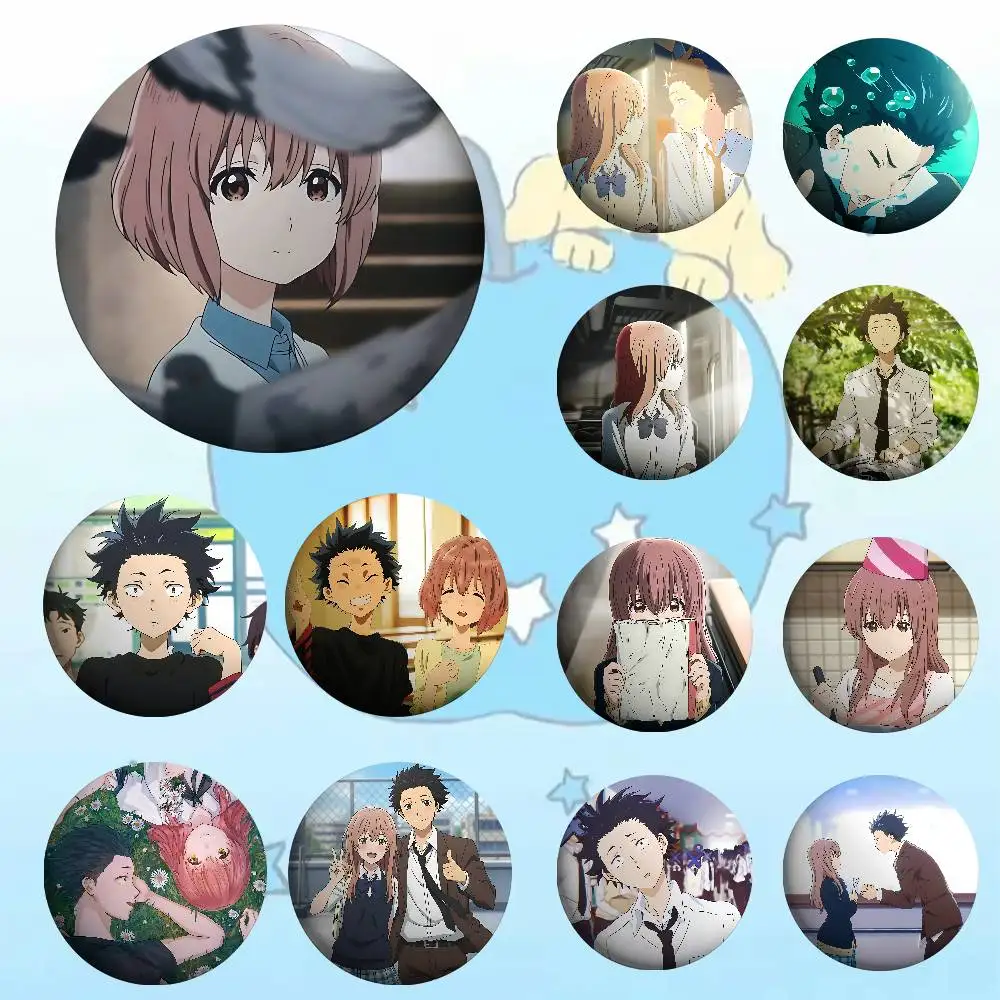 Anime A Silent Voice-S Badge Pins For Friend, Backpack, Clothing, Collectible Accessories, Jewelry Gift