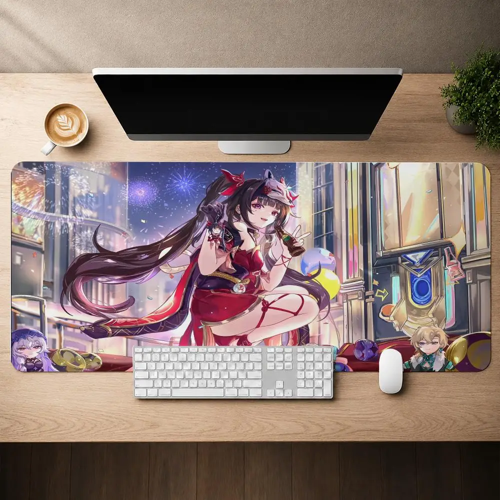 Honkai Star Rail Sparkle Mouse Pad Mouse Pad Anti-Slip Rubber Base Extended Desk Mat For Gamers Office Computer Accessories