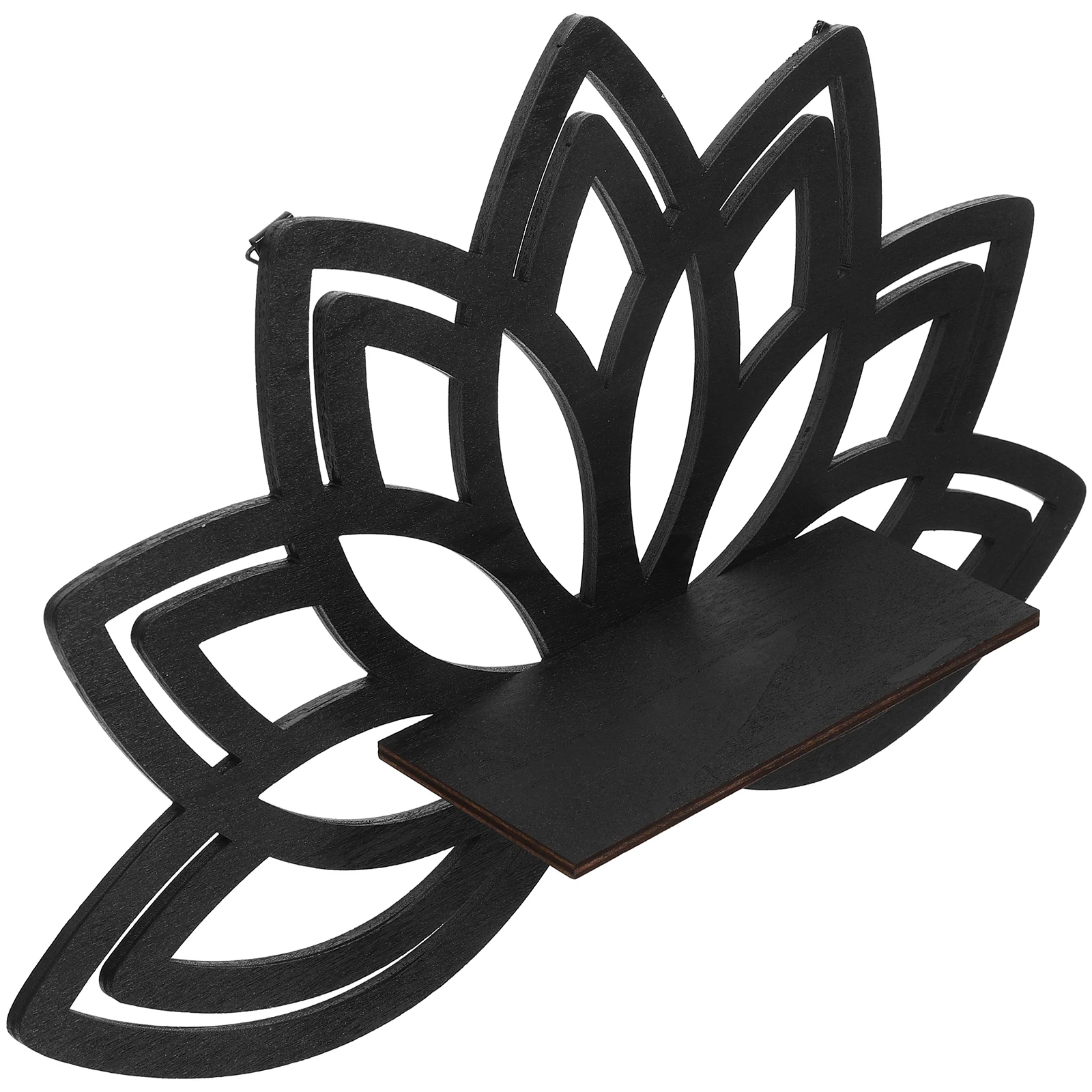 

Flower Shaped Wall Hanging Rack Wooden Hollow Crystal Storage Bedroom Shelves Wall ganizer Floating Shelf Small Rooms
