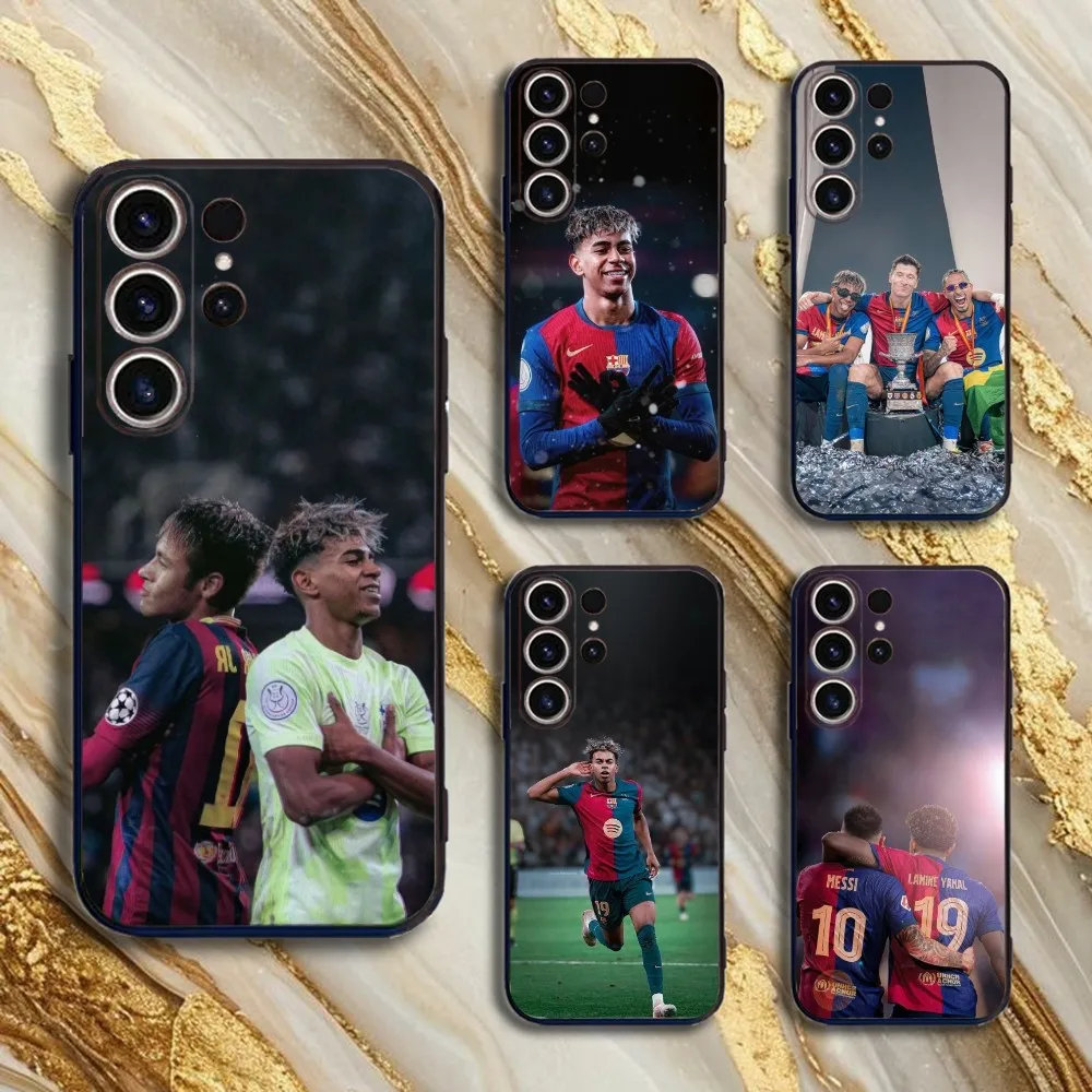 

Lamine Yamal Phone Case For SamsungS25,24,21,22,23,30,Ultra,20,Plus,Fe,Lite,Note,10,9,5G Black Cover