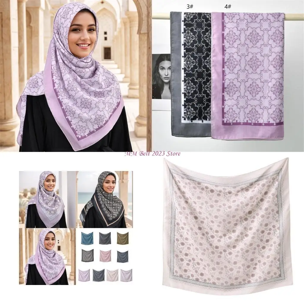 

49ME полиэстеровый шейный шарф с принтом, дышащий носовой платок, повязка на голову для повседневного использования