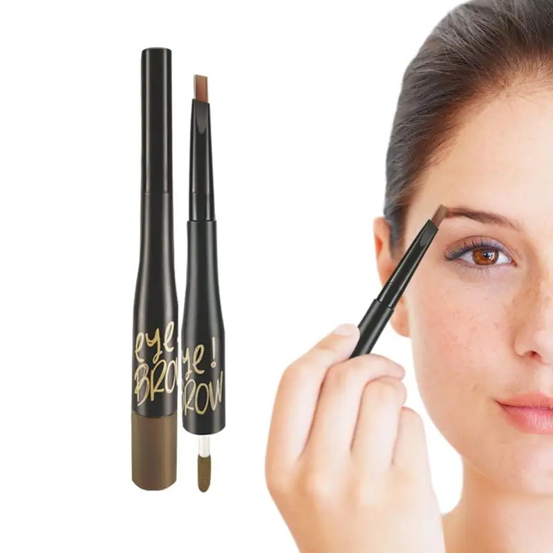 Augenbrauen stift mit Puder Styling Puder rotierend 2 in 1 Augenbrauen stift leichte Textur Augenbrauen Make-up Stift für den täglichen Gebrauch