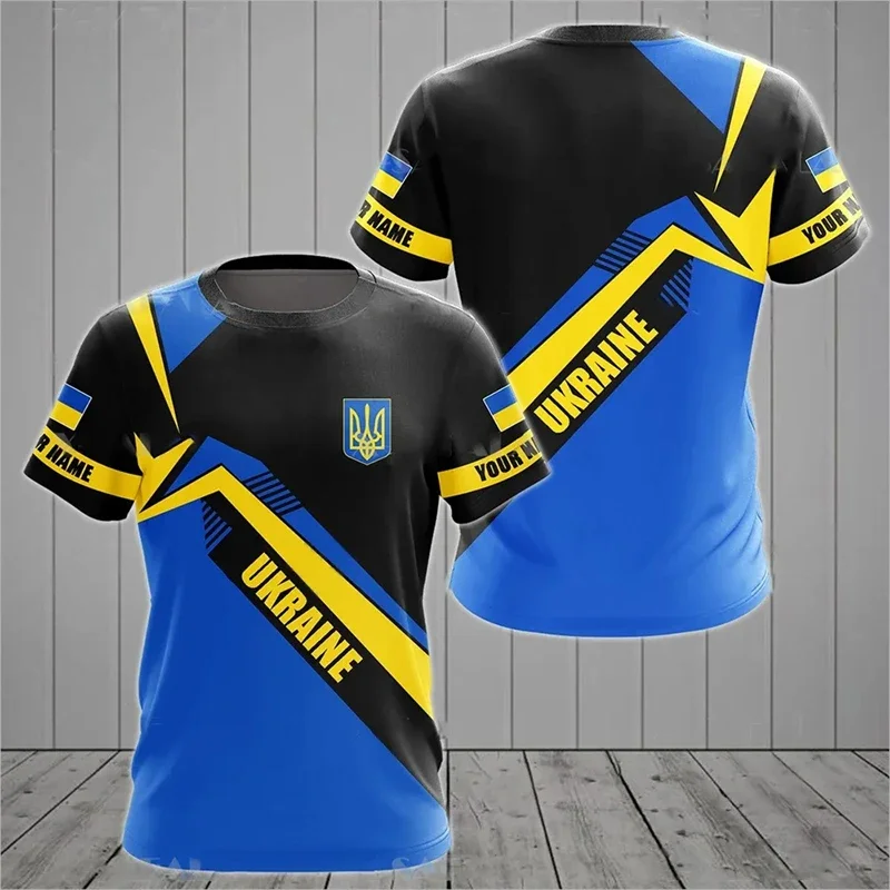 Ukraine Flag 3D Printed T-shirt For Men Ukrainian Army Camouflage Jersey T Shirt Summer Fashion Casual Women Tee Oversized Tops