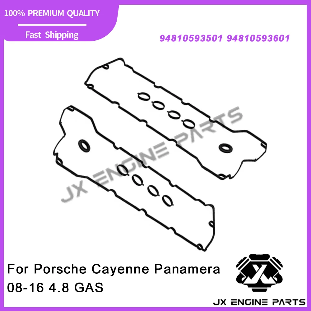 Valve Cover Gasket Set Fit 4.8 L T GAS For Porsche Cayenne Panamera S/GTS/Turbo 4.8L 4.8T 08-18 94810593601 94810593501