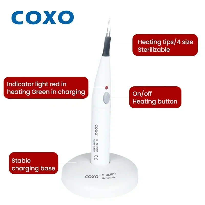 Стоматологическое оборудование: COXO C-BLADE гуттаперча резак-деликатная ручка, управление одной кнопкой, бесконтактная конструкция с 4 наконечниками