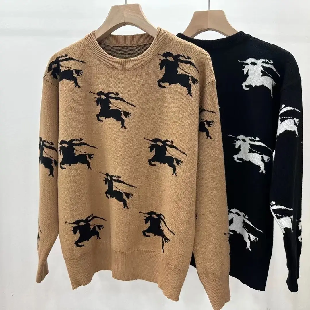 Sweater 2025 crew neck spring autumn and winter knitted sweater new fashion loose men's and women's tops