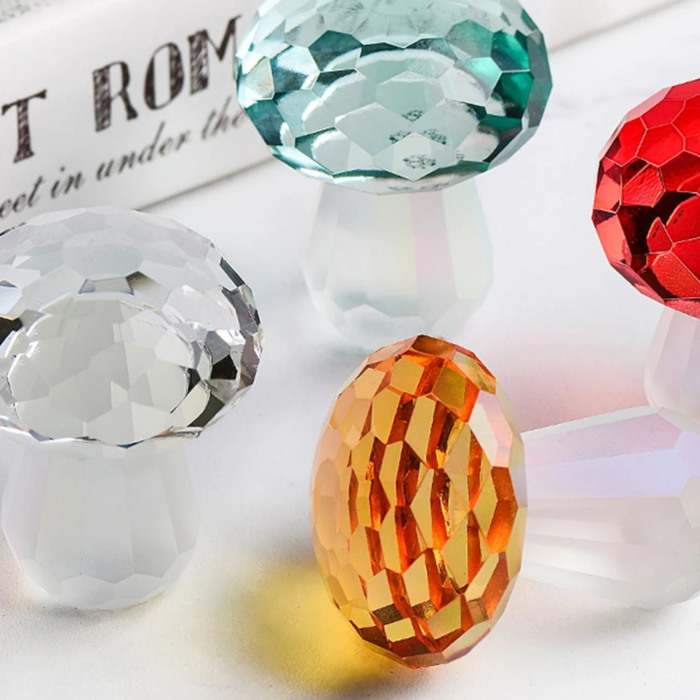 

Crystal Mushroom Ornament Small Mushroom Shape Decor For Home Desktop Garden Office Cafe Room Decorative Craft