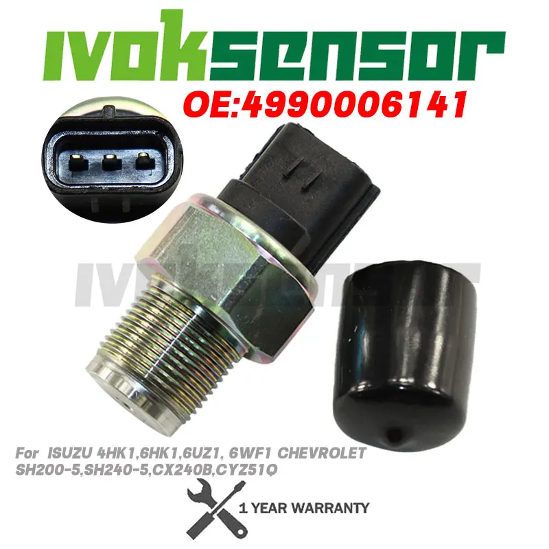 

NEW 499000-6141 Fuel Rail Pressure Sensor 4990006141 8981197900 RE515635 For Nissan Almera Primera X-Trail Navara Pathfinder