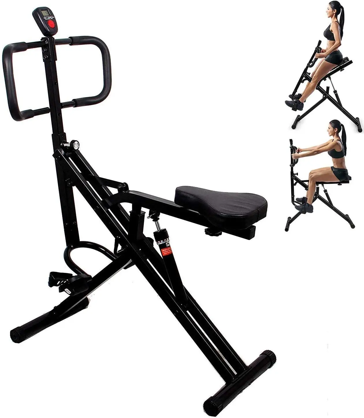 آلة ركوب الخيل القابلة للطي، معدات تمارين القلب ذات الأزمة الكاملة في صالة الألعاب الرياضية المنزلية