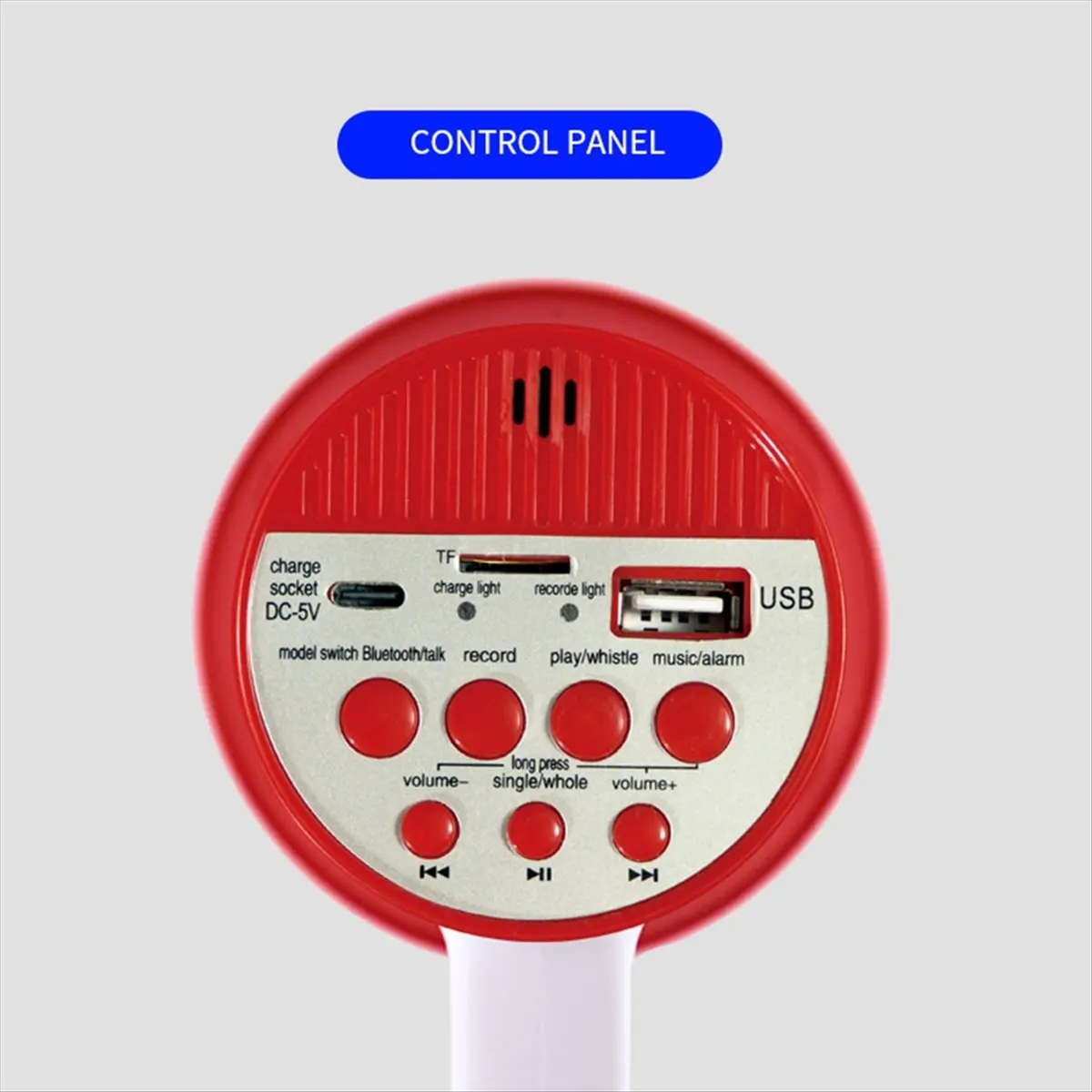 didyou New Speaker 100W Power Portable Bullhorn Megaphone Voice Siren/Alarm Modes Volume Control USB Flash Drive TF Card BT