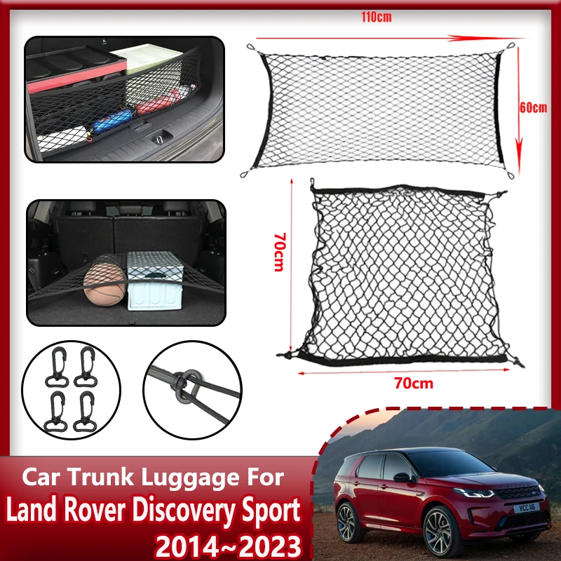 

Car Trunk Nets For Land Rover Discovery Sport L550 2014~2023 Trunk Network Hooks Mesh Net Cargo Organizer Storage Accessories