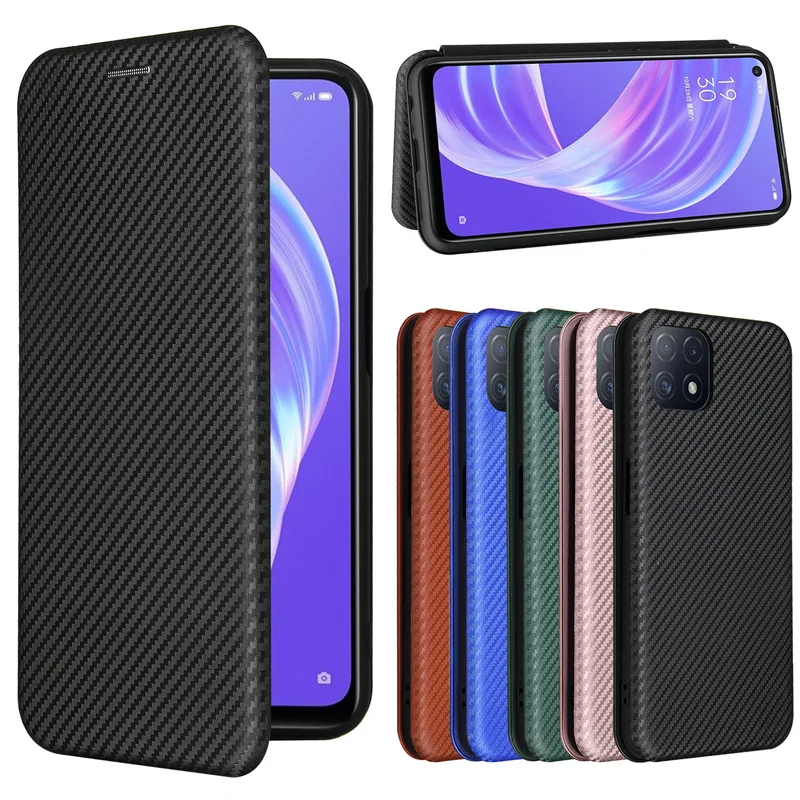 

Флип-чехол для OPPO A72/A73, роскошный кожаный магнитный чехол-книжка, противоударный защитный чехол для телефона