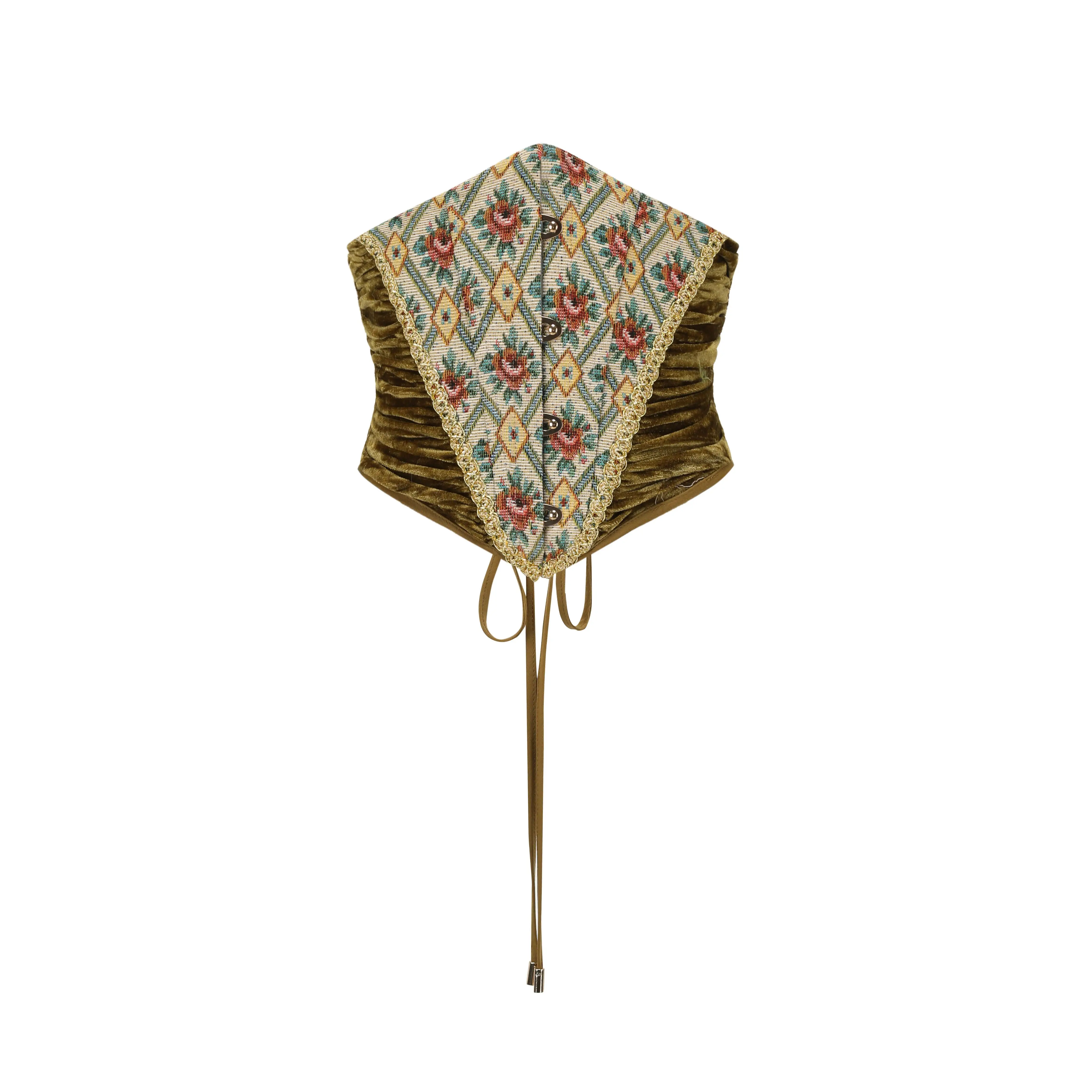 Zielona sukienka z aksamitu w stylu vintage z gorsetem na fiszbinach, bogata, wiktoriańska suknia dwuczęściowa, elegancka sukienka wieczorowa dla dojrzałych kobiet.