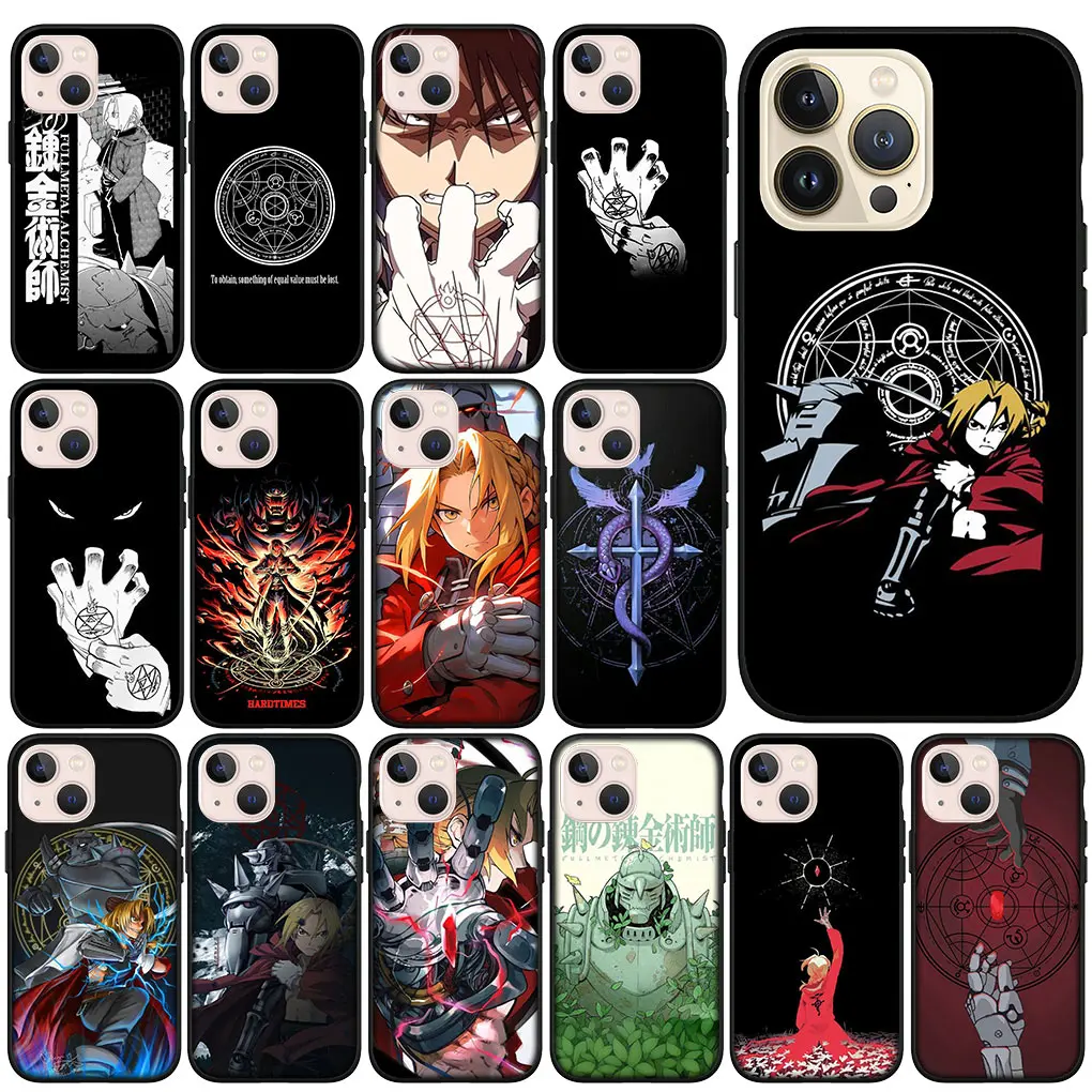 Fullmetal Alchemis Elric Edward Phone Cover Casing for Apple iPhone 11 16 Pro XS Max X XR 6 7 8 6S Plus + SE 2022 8+ Soft Case