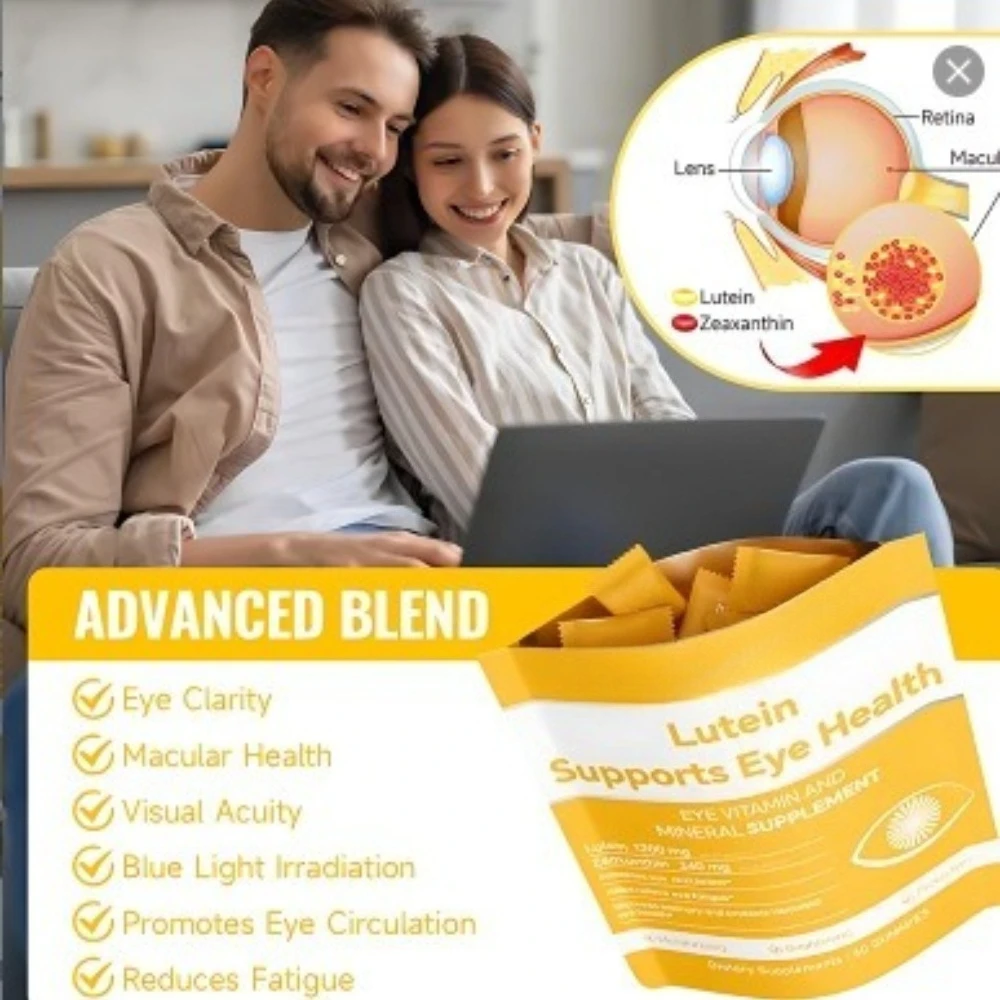 Lutein Zeaxanthin Supplements Gummies Vitamins A, C, E for Vision Health, Eye Strain, Dry Eyes,Vision Clarity and Night Vision
