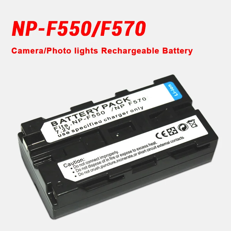 

New NP F550 F570 Rechargeable Batteries Pack for Sony NP-F330 NP-F530 NP-F570 NP-550 2600mAh Camera Battery Photo LED Lights