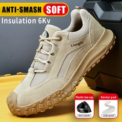 New Safety Boots Men Work Sneakers Indestructible Shoes Steel Toe Protective Boots Anti-smash Anti-puncture Work Safety Shoes