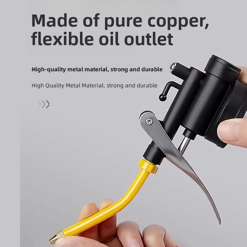 مسدس زيت بلاستيكي صناعي عالي الجودة، فوهة طويلة، أداة معدات تشحيم تعمل يدويًا لصيانة Auttive #3