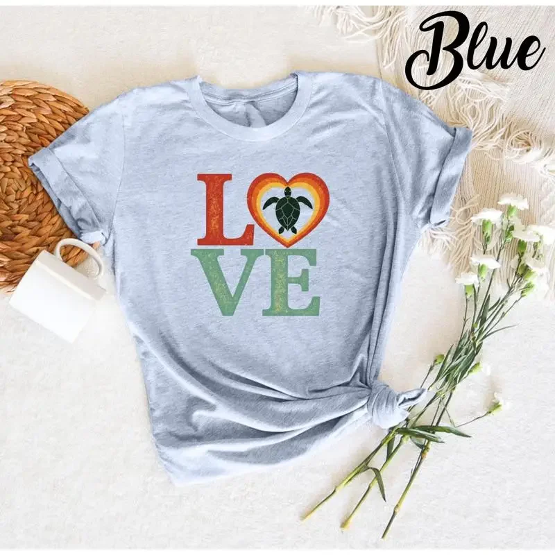 

Tortoise Lover Retro Vintage T Shirt Love Valentine's Day Cute Animal Fan
