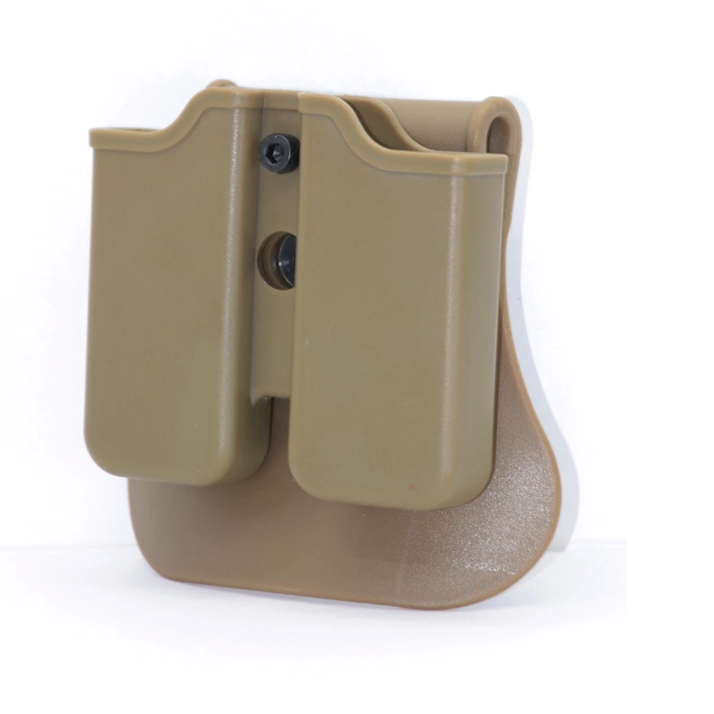 Tactical Double Magazine Pouches for Glock 17 19 M9 Colt 1911 9mm Gun Mag Pouch Case Defense Hunting Accessories