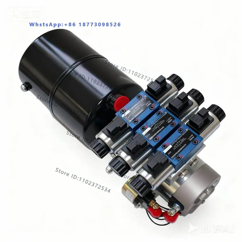 Special power unit for snowplow, DC 24V2.2KW bidirectional hydraulic pump station assembly